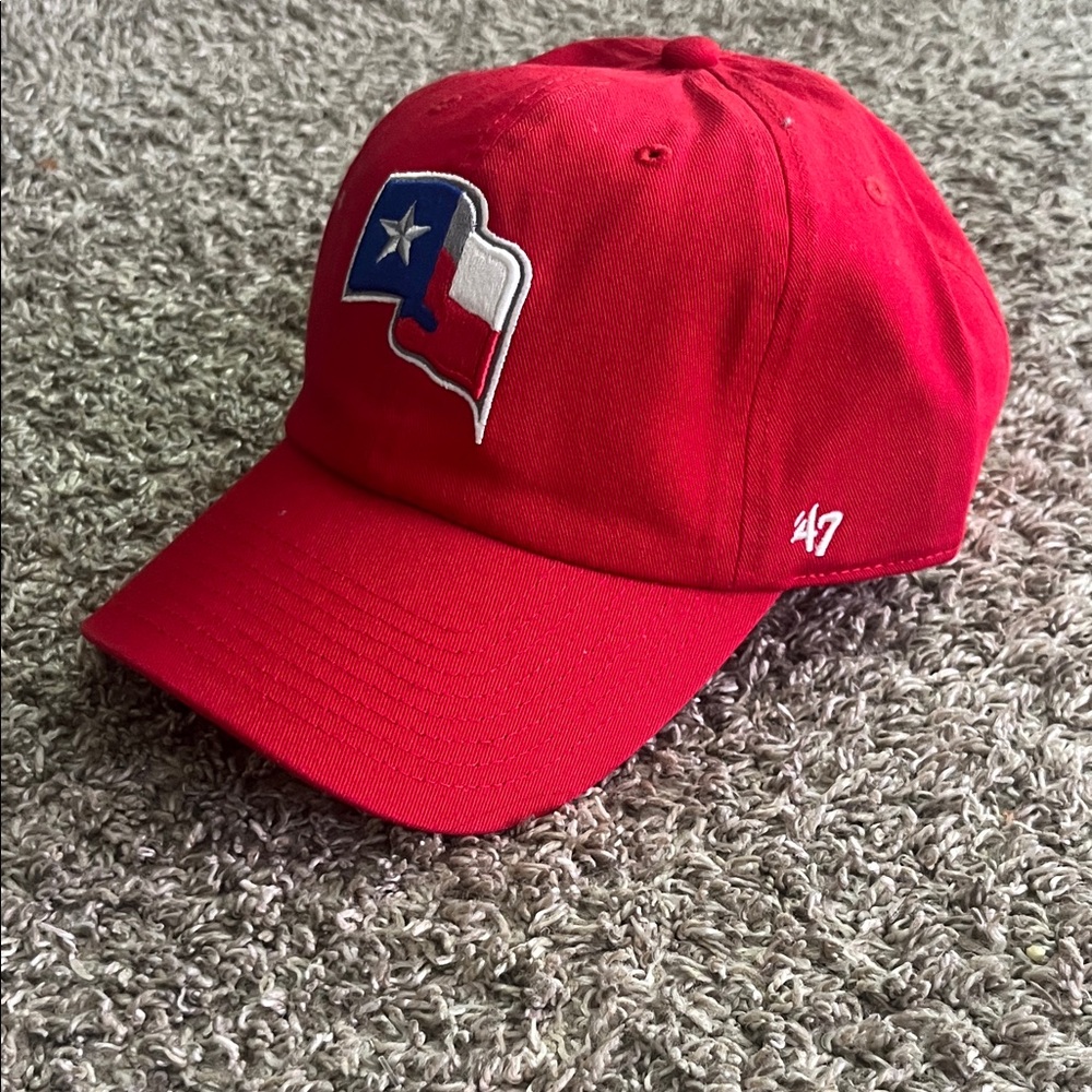 Men's '47 Red Texas Rangers Clean Up Team Adjustable Hat